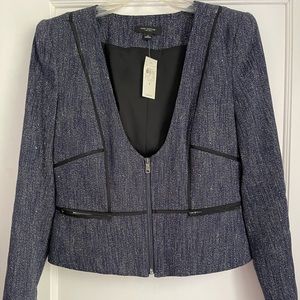 Brand NEW Ann Taylor dinner jacket with shoulder pads. 2 zip pockets in front.